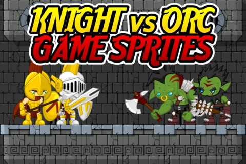 Knight vs Orc Game Sprites