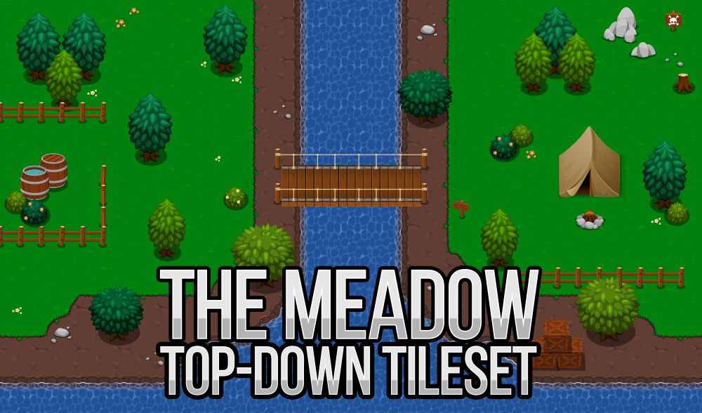 top down tileset fantasy meadow RPG