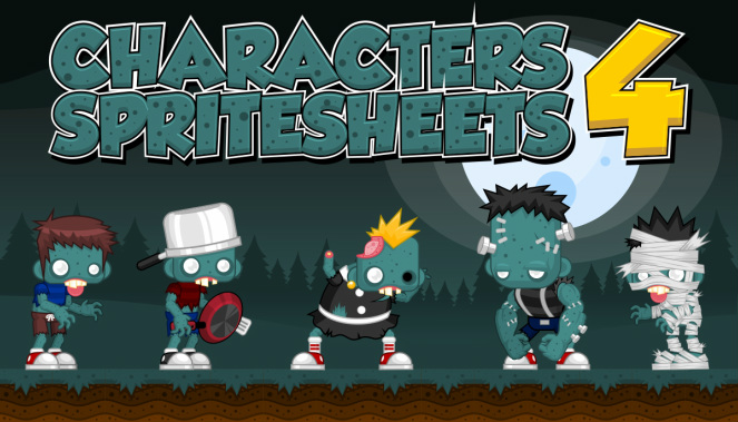 character sprite sheet zombie
