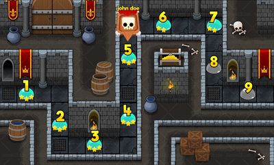 dungeon game level map