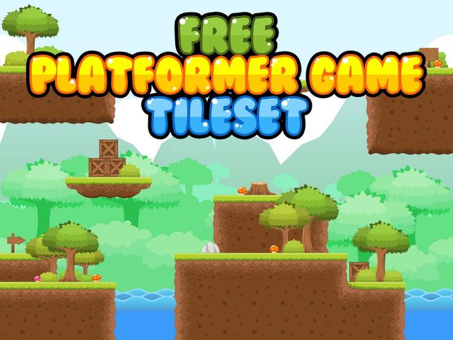 platformer game tileset free tiled assets 2d