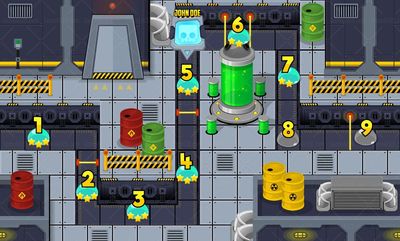 robot factory game level map