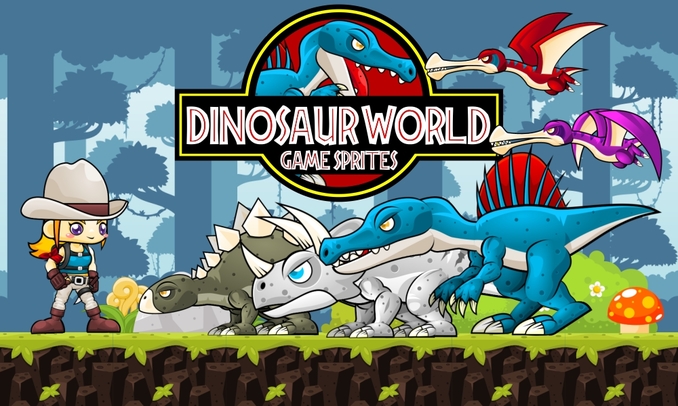jurassic park world dinosaur game sprites