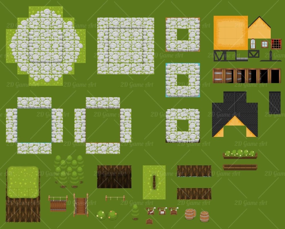 the-village-top-down-game-tileset-game-art-2d