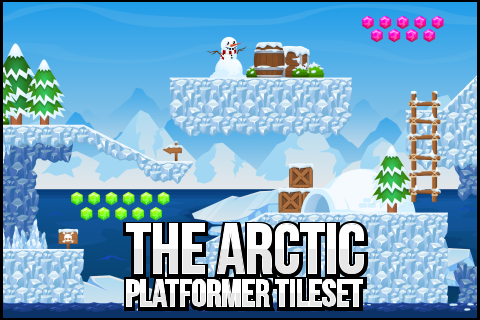arctic platformer tileset