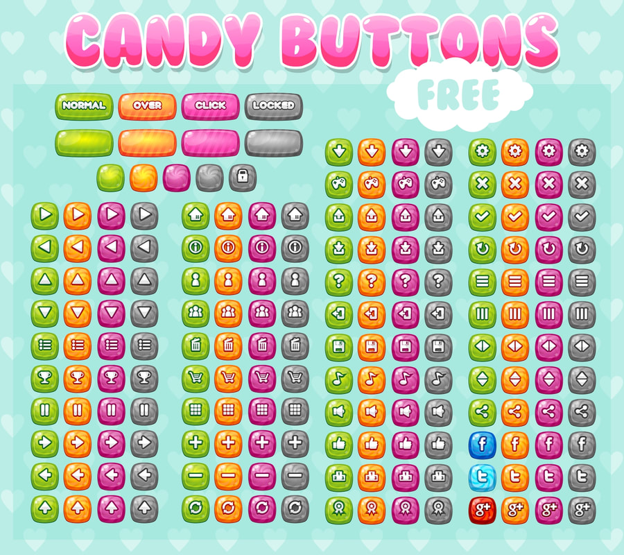 free candy button 2d