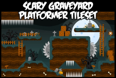 graveyard game tileset