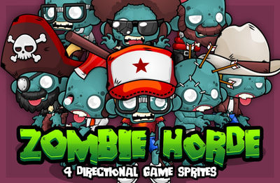 zombie top down game sprites