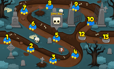 zombie graveyard level map