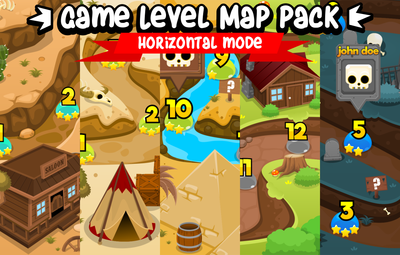 horizontal game level map