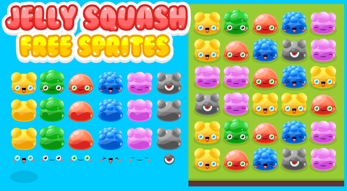 jelly squash splash crush free sprites