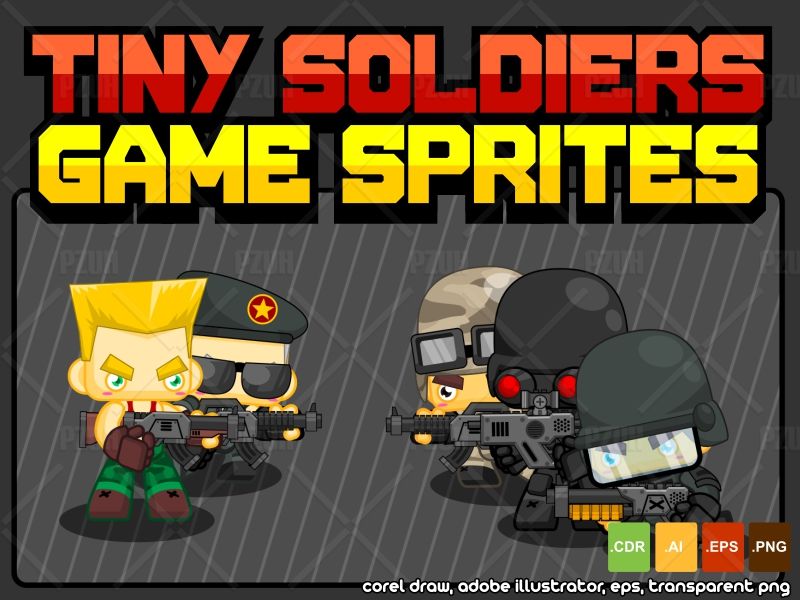 Tiny Soldier Game Sprite