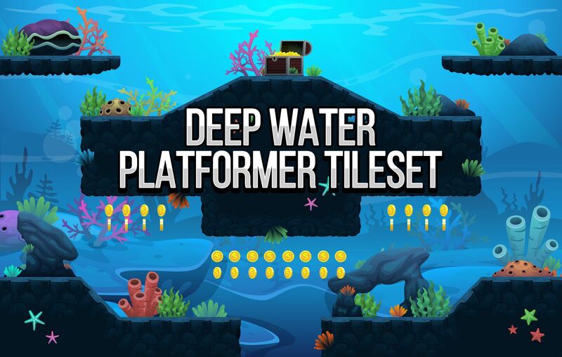 underwater game tileset