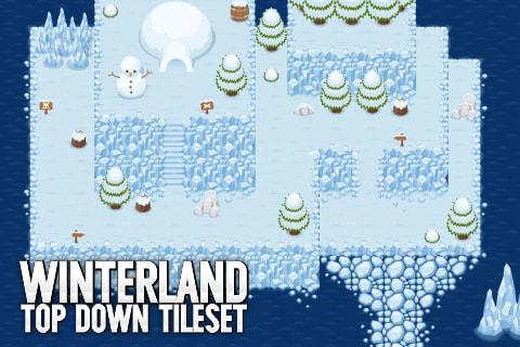 winterland top down tileset